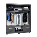 Ver imagem 4 de Guarda Roupa Casal 6 Portas 4 Gavetas Primacy  