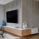 Ver mais imagens de Perfil Metalizada Autocolante Pvc Acabamento Dourado 15mm X 5m