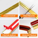 Ver imagem 2 de Perfil Metalizada Autocolante Pvc Acabamento Dourado 15mm X 5m