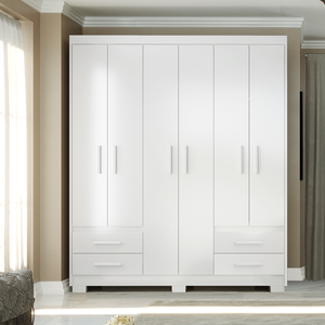 Guarda Roupa Casal 6 Portas 4 Gavetas Primacy