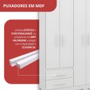 Ver imagem 5 de Guarda Roupa Casal 6 Portas 4 Gavetas Primacy  