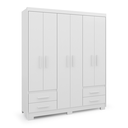 Ver imagem 2 de Guarda Roupa Casal 6 Portas 4 Gavetas Primacy  