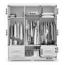 Ver imagem 4 de Guarda Roupa Casal 6 Portas 4 Gavetas Primacy