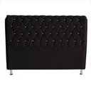 Ver imagem 1 de Cabeceira de Cama Box Londres Casal 140 Cm Suede Botão de Strass Preto do Lar Móveis e Decoração