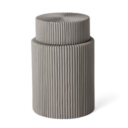Pote Decorativo em Cimento Cinza com Tampa 11cm 16843 Mart - 1