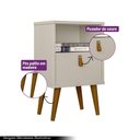 Ver imagem 6 de Mesa de Cabeceira com Gaveta Ilhéus Off White G77
