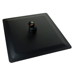 Kit 02 Ducha Quadrada em Inox Preta 20x20 Braço 38 Cm Parede - 6