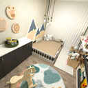 Ver imagem 5 de Kit com Cama Casal Infantil e Armário Baixo Montessoriano Branco/Preto