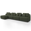Ver imagem 7 de Sofá 5 Lugares com Chaise Direito Sala Living 388cm Arlo F04 Linho Verde - Lyam Decor