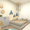 Ver imagem 1 de Kit Cori com Cama Casal e Armário Baixo Montessoriano Branco/Cinza Cristal