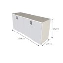Ver mais imagens de Kit Cori com Cama Casal e Armário Baixo Montessoriano Branco/Cinza Cristal