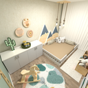 Ver imagem 4 de Kit Cori com Cama Casal e Armário Baixo Montessoriano Branco/Cinza Cristal