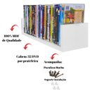 Ver imagem 7 de 6 Prateleira para DVDs 192 CDs 222 coleções MDF Branco 50x15