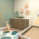 Ver imagem 2 de Kit Cori com Cama Casal e Armário Baixo Montessoriano Branco/Carvalho Mel