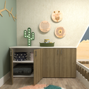 Ver imagem 6 de Kit Cori com Cama Casal e Armário Baixo Montessoriano Branco/Carvalho Mel
