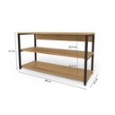 Ver imagem 2 de Armário Sapateira Casal Industrial Li020 C/ 2 Prateleiras Canela/branco - Kappesberg