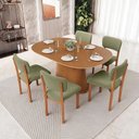 Ver imagem 2 de Kit 05 Cadeiras para Sala de Jantar Cozinha Living Estofada Dara L02 Bouclê Oliva - Lyam Decor