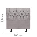 Ver imagem 3 de Cabeceira Estofada Cama Box Solteiro 100cm Istambul Suede Cinza Claro- Mabe Magazine
