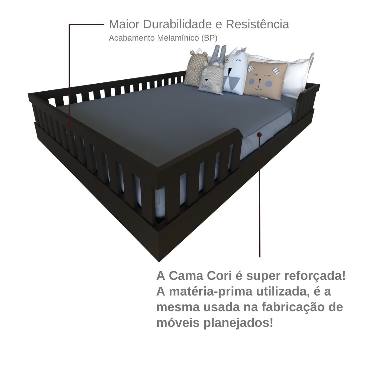 Kit com Cama Casal e Armário Baixo Montessoriano Yescasa - 8