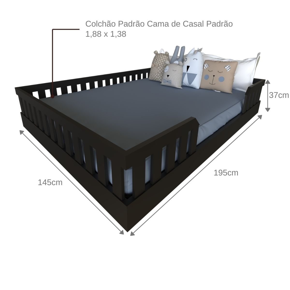 Kit com Cama Casal e Armário Baixo Montessoriano Yescasa - 11