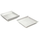 Ver imagem 5 de Kit 6 Pratos Quadrados Branco Grande Plástico 21cm Lanchonete Padaria Cozy Coza