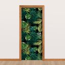Ver imagem 2 de Adesivo de Porta - Folhagem Tropical 1 Dekalque 83x213