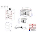 Ver imagem 4 de Berço 3 em 1 para Colchão 130x60cm com Cômoda 4 Gavetas Serena Multimóveis Mp4745 Branco