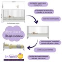 Ver imagem 6 de Berço 3 em 1 para Colchão 130x60cm com Cômoda 4 Gavetas Serena Multimóveis Mp4745 Branco