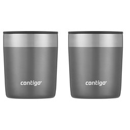 Kit com 2 Copos Térmicos de Caipirinha 296ml Cinza Contigo - 2