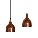 Ver imagem 2 de Pendente Vintage Suporte Madeira Pinus Cúpula Sino - Soquete E-27 – Abf Luminárias:cobre Terra
