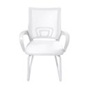 Ver imagem 3 de Kit 5 Cadeiras Escritório Interlocutor Fixa Tela Mesh Tok 3310