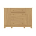 Ver imagem 7 de Cômoda Infantil 125cm 2 Portas e 4 Gavetas Allegra Multimóveis Mp4445 Madeirado