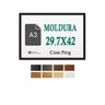 Moldura Preta Quadro 29,7x42 Cm A3 Arte Poster com Petg - 1