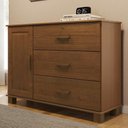 Ver imagem 2 de Cômoda Quarto 118cm 1 Porta 3 Gavetas Madeira Maciça Lone Castanho F07 - Mpozenato