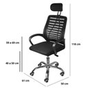 Ver imagem 5 de Kit 10 Cadeira Escritório Presidente Office Tela Mesh Viena 3324