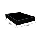 Ver imagem 2 de Cama Box Casal 138 Base Box com Colchão Miller D33 Espuma Tecido Sintético Preto e Cinza Bello Box
