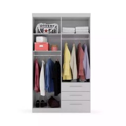 Guarda-roupa Solteiro 4 Portas 3 Gavetas Advantage - 2