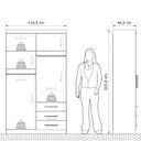 Ver imagem 4 de Guarda-roupa Solteiro 4 Portas 3 Gavetas Advantage