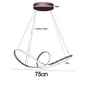 Ver imagem 1 de Lustre Pendente Aneis Infinito Arco 3 em 1 Led 49w Luminaria Ambiente Sala de Estar Quarto Cozinha