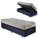 Ver imagem 6 de Base Box Baú 88x188 Suede com Colchão Airtech Ortobom Molas Ensacadas
