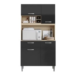 Armário de Cozinha 4 Portas e 1 Gaveta Michelle Aramóveis - 1