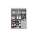 Ver imagem 3 de Guarda Roupa Infantil 4 Gavetas 3 Portas Roupeiro com Nichos Pérola Cinza - Phoenix Baby