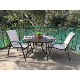 Poltrona Cannes 57x94cm Aluminio com Tela  - 4