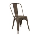Ver imagem 1 de Cadeira em Aço com Encosto Tolix Espresso Móveis Marrom/Bronze