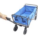 Ver imagem 2 de Carrinho Dobrável Articulado Transporte Camping Praia Pesca Até 80 Kg Importway Iwcdca-Az Azul