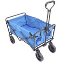 Ver imagem 1 de Carrinho Dobrável Articulado Transporte Camping Praia Pesca Até 80 Kg Importway Iwcdca-Az Azul