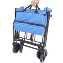 Ver imagem 6 de Carrinho Dobrável Articulado Transporte Camping Praia Pesca Até 80 Kg Importway Iwcdca-Az Azul