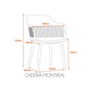 Ver imagem 5 de Cadeira Polipropileno Montreal Marrom Fratini