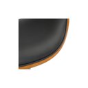 Ver imagem 5 de Cadeira Estofada Madeira Couro Nicole Espresso Móveis Preto