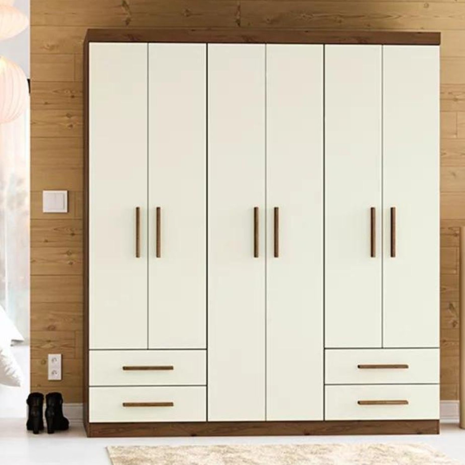 Guarda Roupa Casal 6 Portas 4 Gavetas Advantage Batrol Móveis